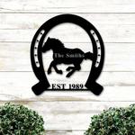 horse farms family wall art horse lover farmhouse personalized metal sign 0