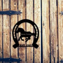 horse farms family wall art horse lover farmhouse personalized metal sign 2