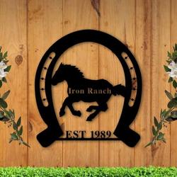 horse farms family wall art horse lover farmhouse personalized metal sign 3
