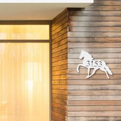 horse metal art custom house number sign address signs home decor 2