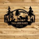 horse ranch cabin custom metal signs gift for horse lover 0