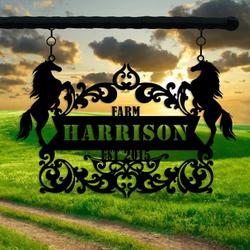 horse ranch christmas gift for horse lover custom metal signs 2