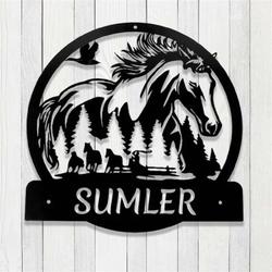 horse ranch farmhouse wall art farm custom horse metal sign 2