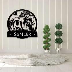 horse ranch farmhouse wall art farm custom horse metal sign 4