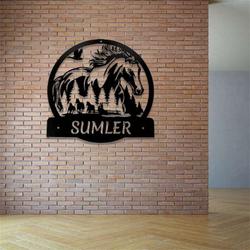horse ranch farmhouse wall art farm custom horse metal sign 6