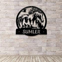 horse ranch farmhouse wall art farm custom horse metal sign 7