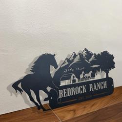 horse ranch horse farm equestrian custom metal signs gift for farmer 1