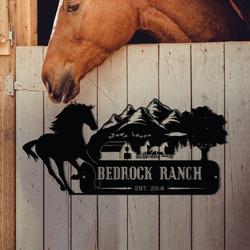 horse ranch horse farm equestrian custom metal signs gift for farmer 2