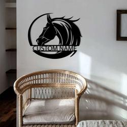 horse ranch horse lover custom horse metal sign farm 1