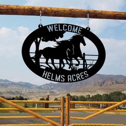 horse ranch welcome farm animals custom metal signs gift for farmer 1