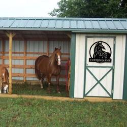 horse sign farm farmhouse personalized horse metal sign horse lover 2