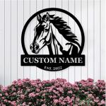 horse wall decor farmhouse horse farm personalized metal horse sign 0