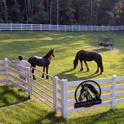 horse wall decor farmhouse horse farm personalized metal horse sign 2