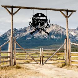 hunting season gun deer antler custom metal signs gift for hunter 1