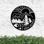 i hate people sign camping enthusiast camper gifts outdoor custom metal sign adventure sign 0