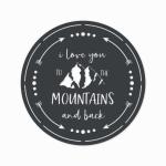 i love you to the mountain and back funny camping quote couple camping gift custom metal sign 0