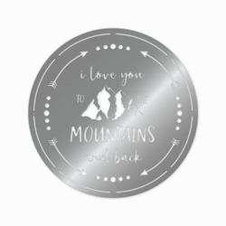 i love you to the mountain and back funny camping quote couple camping gift custom metal sign 1