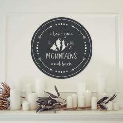 i love you to the mountain and back funny camping quote couple camping gift custom metal sign 4