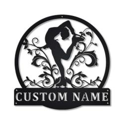 Ice Skating Metal Wall Art Personalized Metal Name Signs Home Decor Sport Lovers Gifts