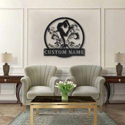 ice skating metal sign personalized metal name signs home decor sport lovers gifts 1