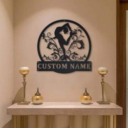 ice skating metal sign personalized metal name signs home decor sport lovers gifts 3