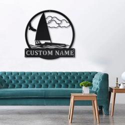 iceboat metal sign personalized metal name signs home decor sport lovers gifts 1