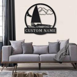 iceboat metal sign personalized metal name signs home decor sport lovers gifts 3