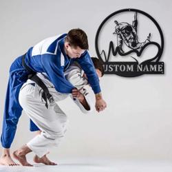 judo metal sign personalized metal name signs home decor sport lovers gifts 1
