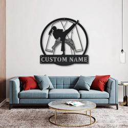 karate girl metal sign personalized metal name signs home decor sport lovers gifts 3
