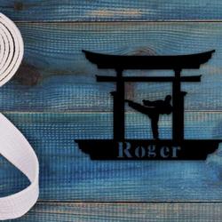 karate metal art sign karate lover personalized metal sign 3