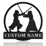 kendo metal sign personalized metal name signs home decor sport lovers gifts 0