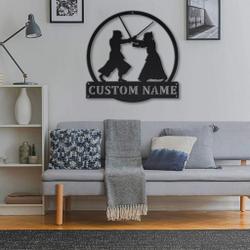 kendo metal sign personalized metal name signs home decor sport lovers gifts 1