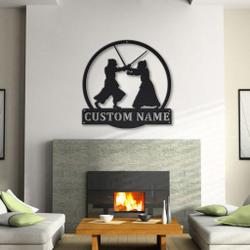 kendo metal sign personalized metal name signs home decor sport lovers gifts 2