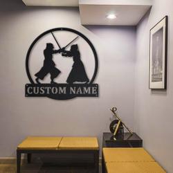 kendo metal sign personalized metal name signs home decor sport lovers gifts 3