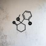 ketamine molecule science art chemistry art custom metal signs 0
