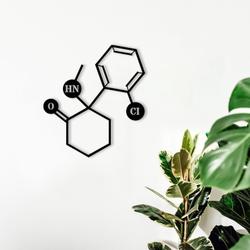 ketamine molecule science art chemistry art custom metal signs 2