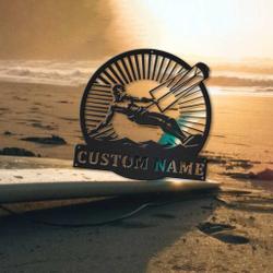 kitesurfing sport metal sign personalized metal name signs outdoor home decor kitesurfing lovers gifts 2