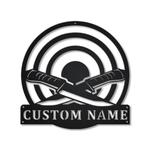 knife throwing sport metal sign personalized metal name signs home decor sport lovers gifts 0