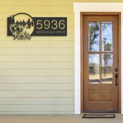 lake address sign lake house decor lake house owner gift custom metal signs 1