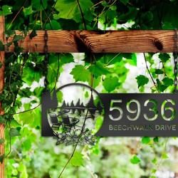 lake address sign lake house decor lake house owner gift custom metal signs 2