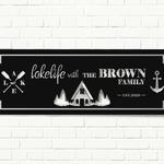 lake house personalized metal signs custom cabin metal sign lake house decor housewarming gift metal last name sign 0