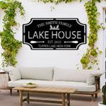 lake metal sign custom lake name and address lake house decor custom metal signs 0