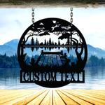 lake scene lake life custom metal signs 0