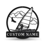 land windsurfing metal sign personalized metal name signs home decor sport lovers gifts 0