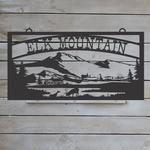 large entrance gate farm sign mountains log cabin elk ranch custom metal signs gift for farmer 0