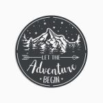let the adventure begin funny camping quote custom metal sign 0
