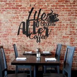life begins after coffee coffee bar business custom metal signs 1