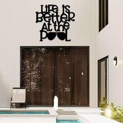 life is better at the pool sign pool house sign poolside decor pool gift tiki bar sign swimming pool decoration 1