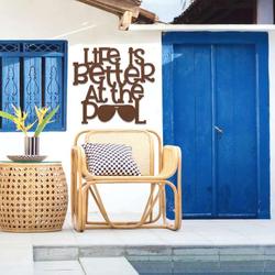 life is better at the pool sign pool house sign poolside decor pool gift tiki bar sign swimming pool decoration 3