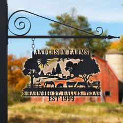 life on a farm farmhouse animal gift for farmer customized farm metal sign 4